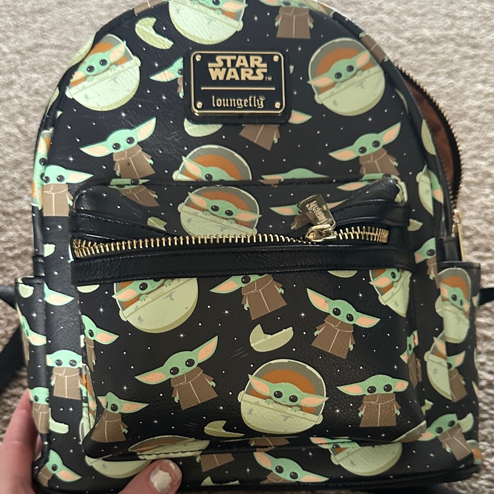 Loungefly Black The Child (Grogu) Star Wars Mini Backpack - Picture 3 of 10